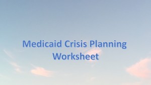 mediciad crisis planning worksheet