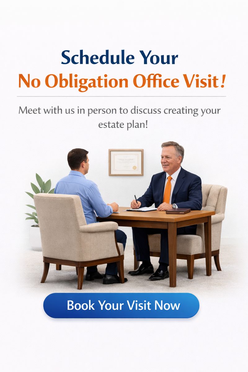 Schedule a no-obligation estate planning office visit to meet in person with an attorney and discuss creating an estate plan